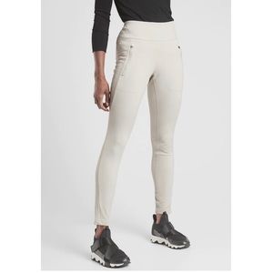 ATHLETA Peak Hybrid Fleece Tight, Birch Grey